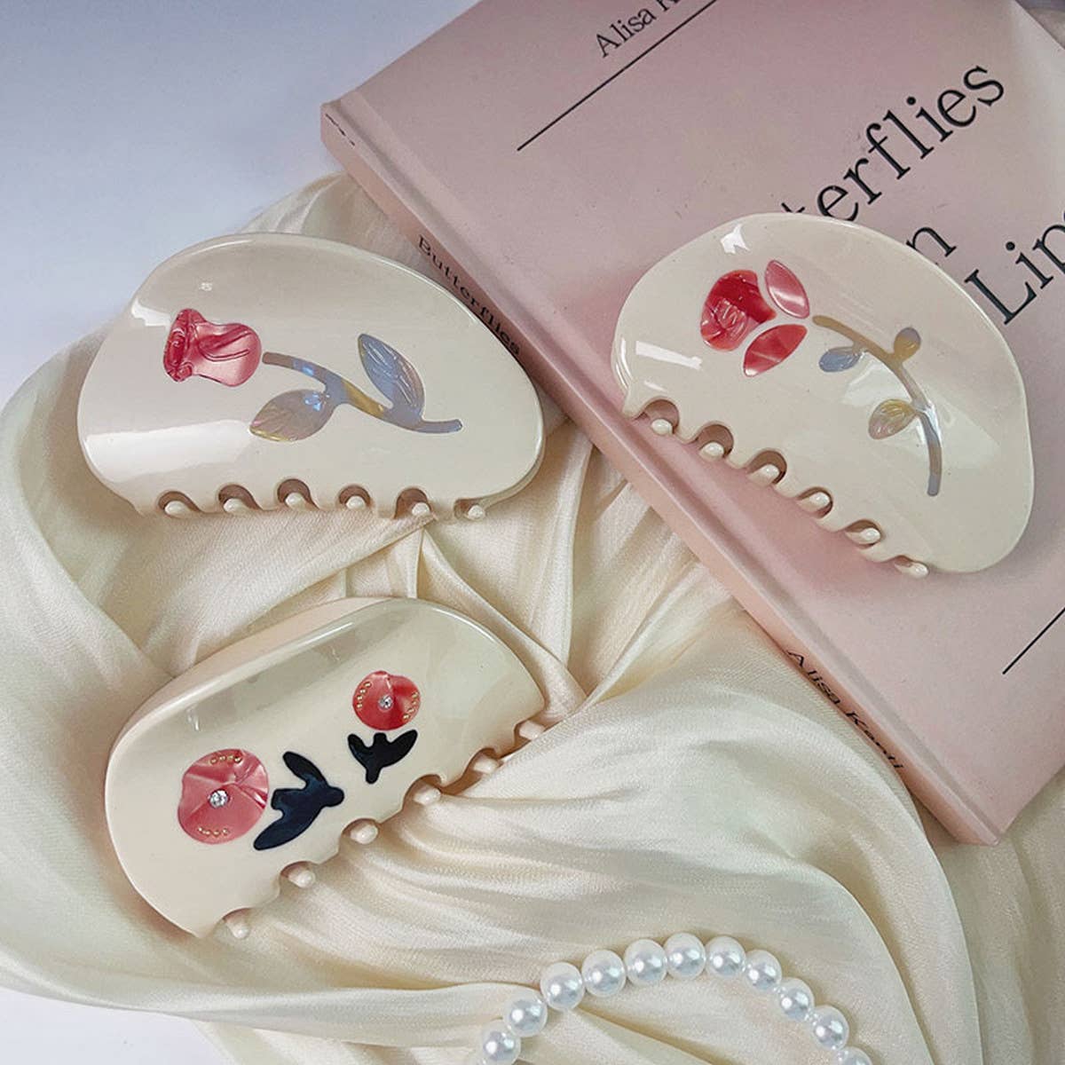 HIGH-QUALITY ROSE FLOWER SPLICING HAIR CLIP_CWAHA1345