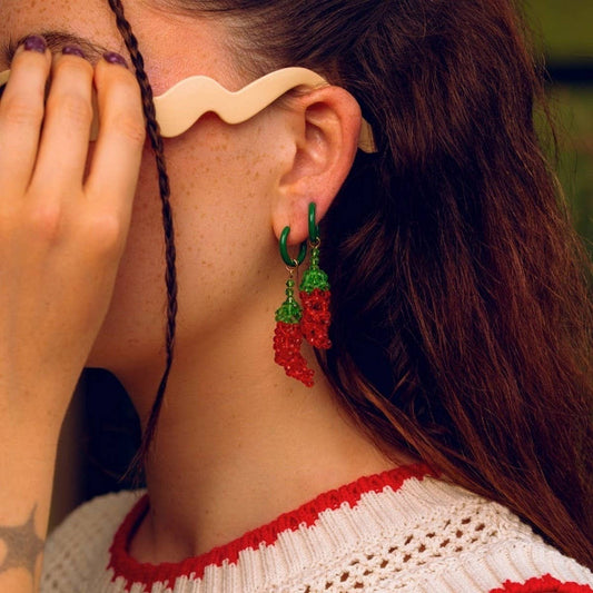 Fashion Stainless Steel Fruit Series Earrings_CWAJE5116