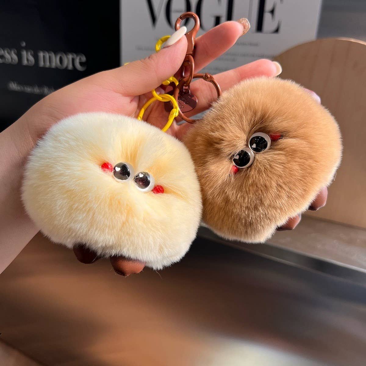 CUTE PLUSH BREAD CAR KEYCHAIN BAG ACCESSORIES
