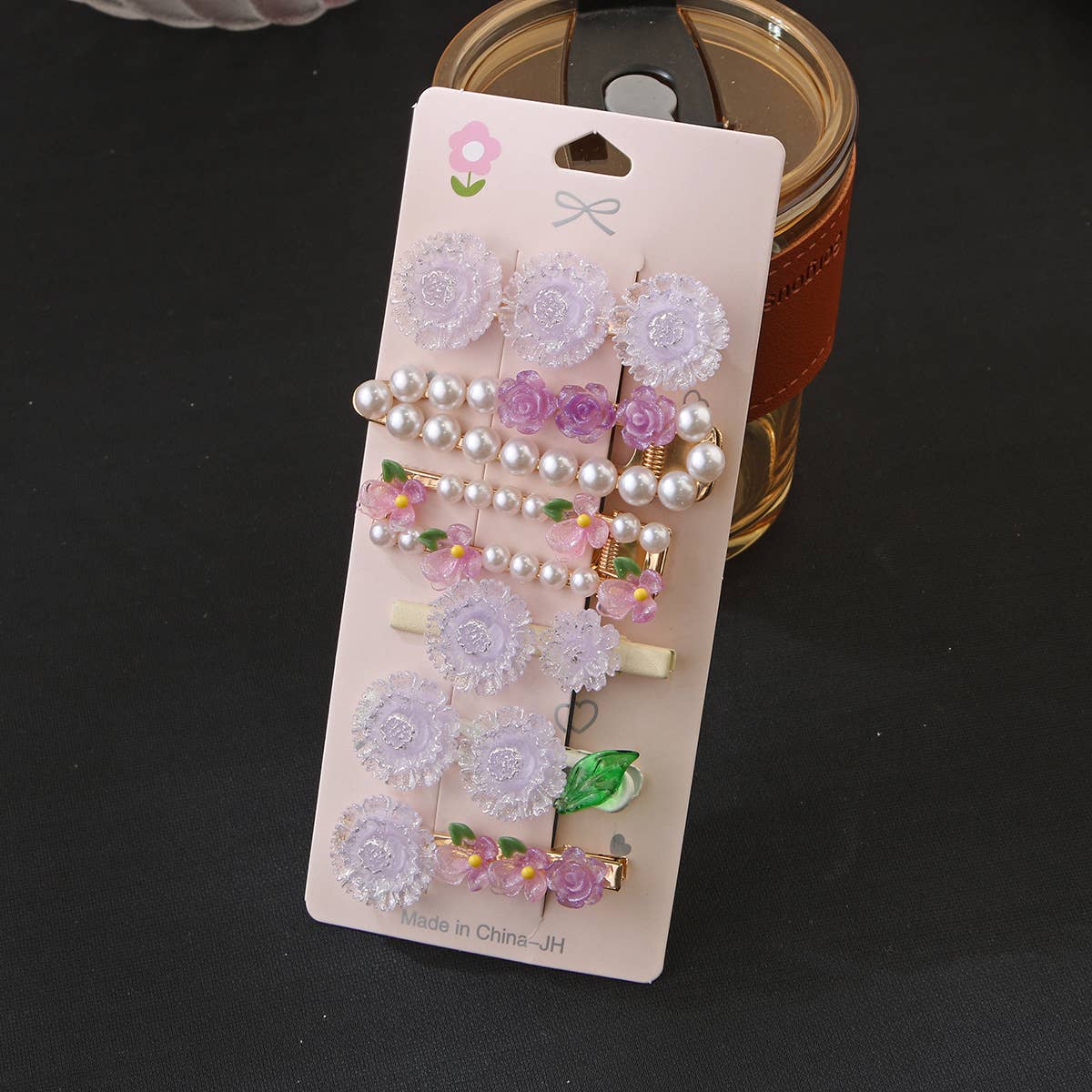 Sweet flower duckbill clip side hair clip