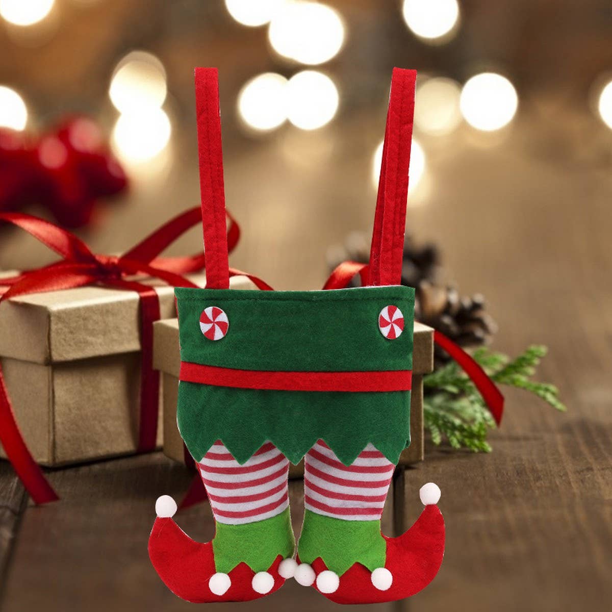 CWMM1750_Christmas Decorations Elf Gift Bag Fun Candy Bag