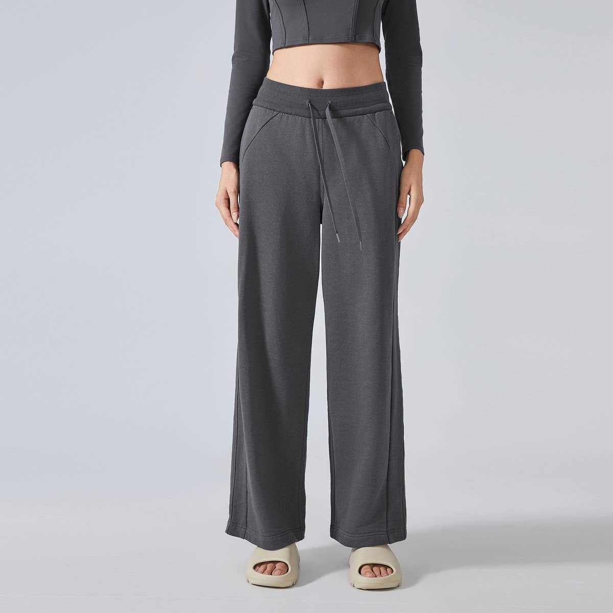 Women's High Waist Wide-Leg Sweatpants