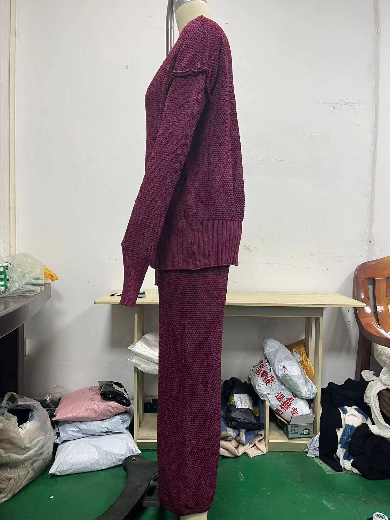LOOSE CASUAL WIDE LEG SWEATSHIRT FASHION SUIT