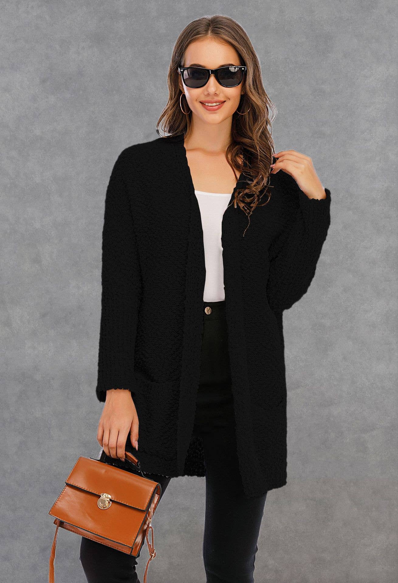 CWOSWL1044_Long Sleeve Open Front Long Cardigan Sweater