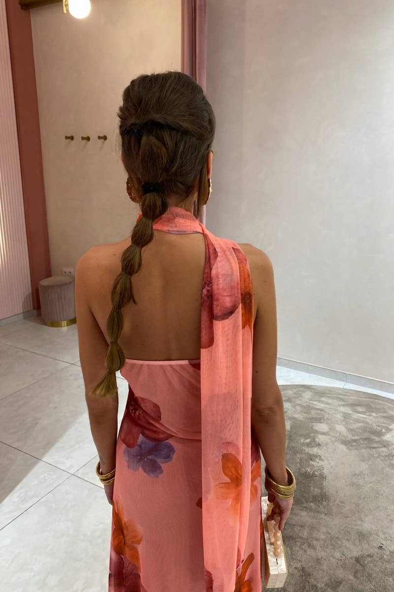 CWDMD5699_SLEEVELESS BACKLESS TIE BODYCON CASUAL DRESS