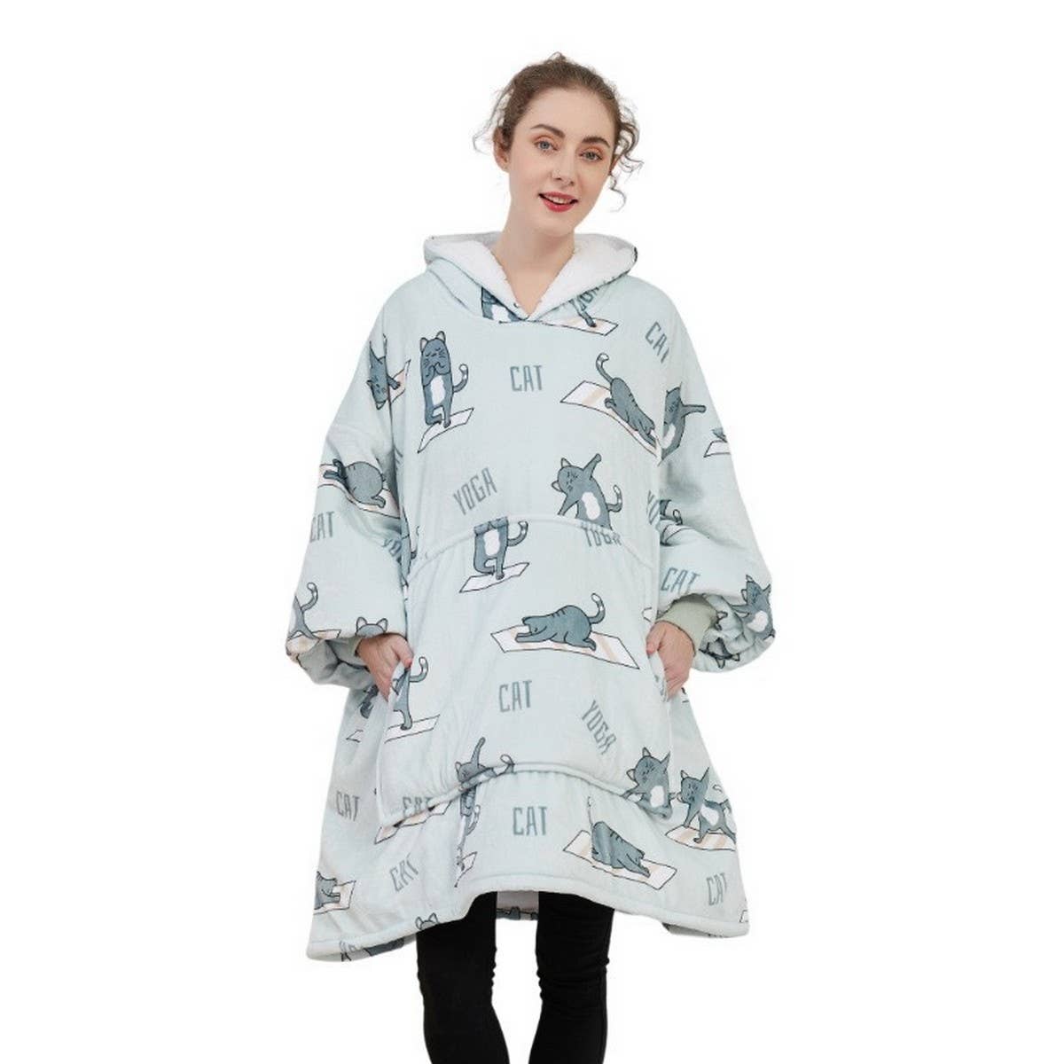 Cartoon Oversized Wearable Blanket Hoodie_CWMM8987