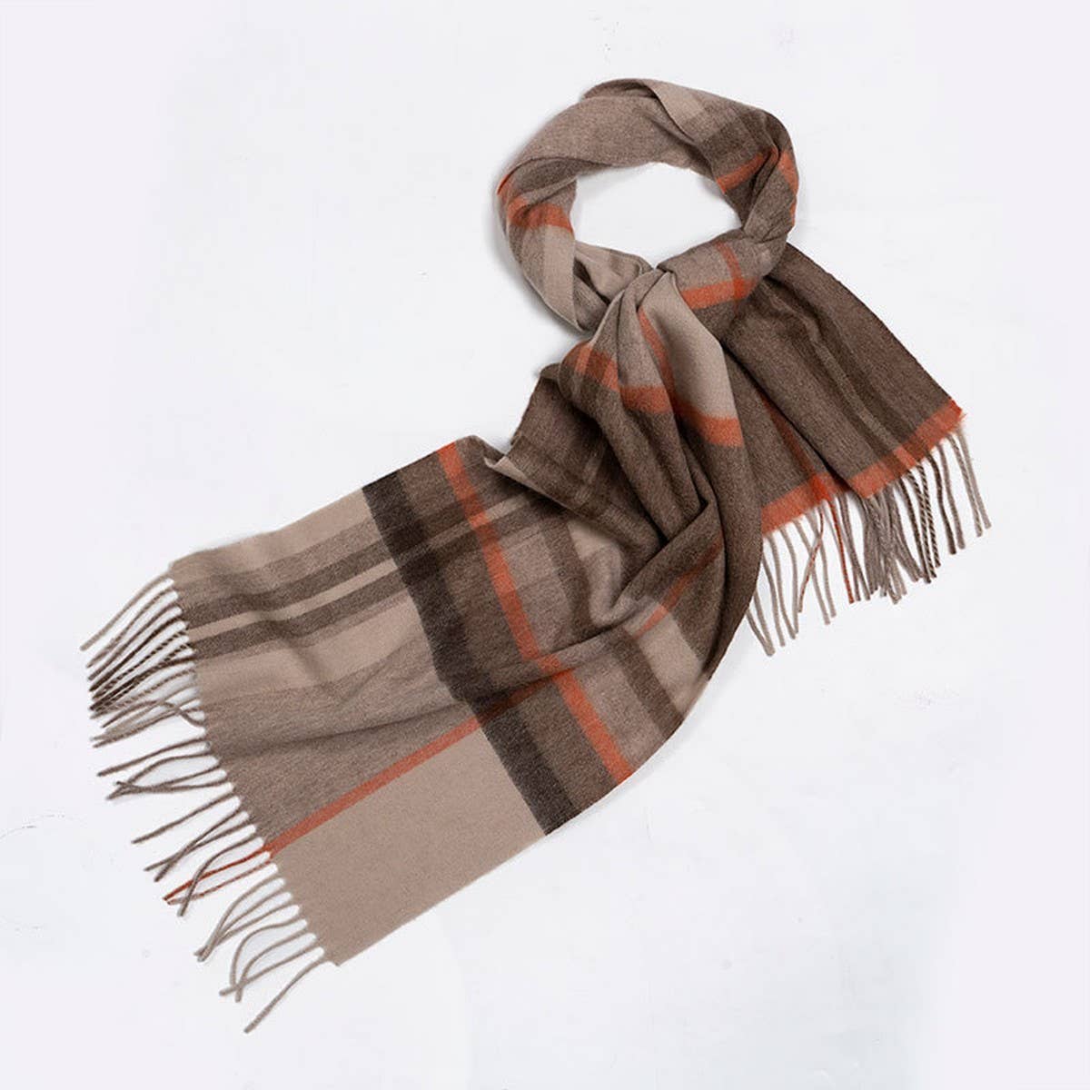 100% Wool Plaid Scarf ??Soft Reversible Wrap_CWASC2348