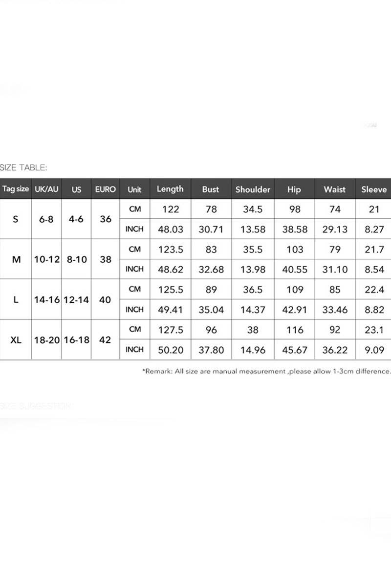 CWDMD4608_ELEGANT CONTRAST COLOR SHORT-SLEEVED V-NECK DRESS