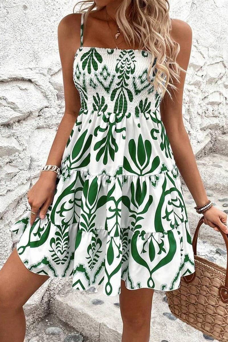 CWDSD8385_WAISTED PRINCESS PUFF SLEEVE MINI SLIP DRESS