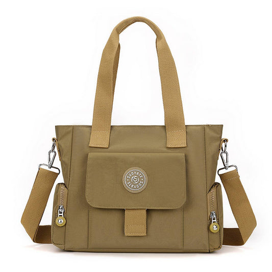 SIMPLE LARGE CAPACITY NYLON SHOULDER BAG_CWASC1787