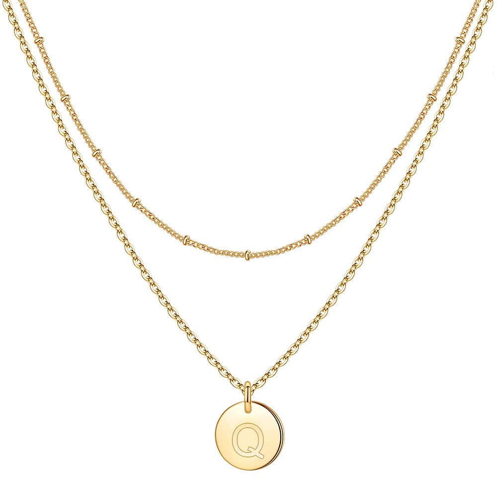 Circular 26-letter light luxury collarbone chain