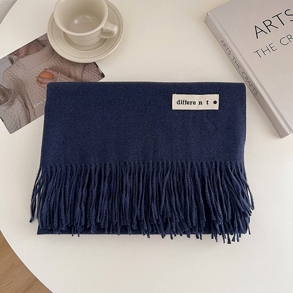 Solid Color Faux Cashmere Scarf - Wrap for Couples_CWASC1499