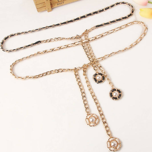 CWABE0944_FASHION PEARL PENDANT BELT