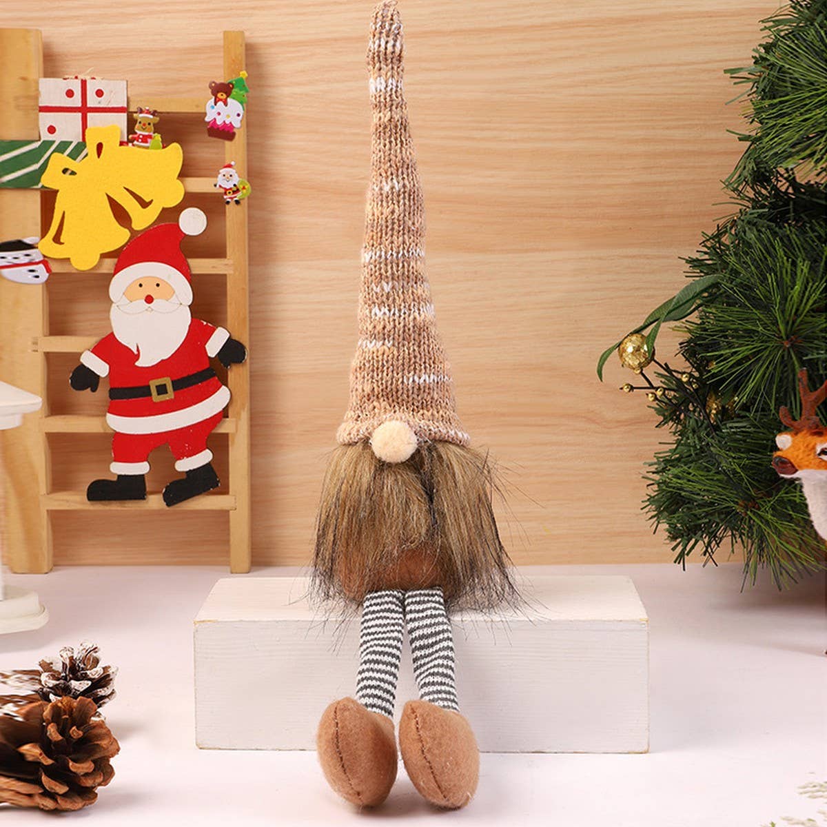 CHRISTMAS DECORATIONS FACELESS DOLL FIGURINE