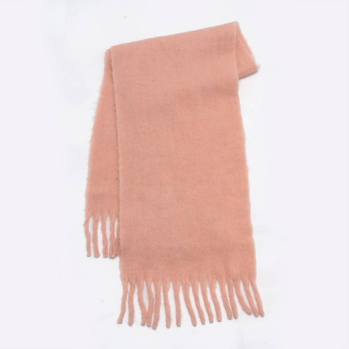 Gradient Loop Yarn Tassel Scarf for Winter