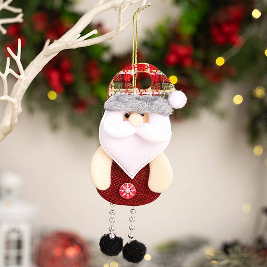 CWMM10278_CHRISTMAS ELDERLY DOLL FABRIC HANGING ORNAMENT