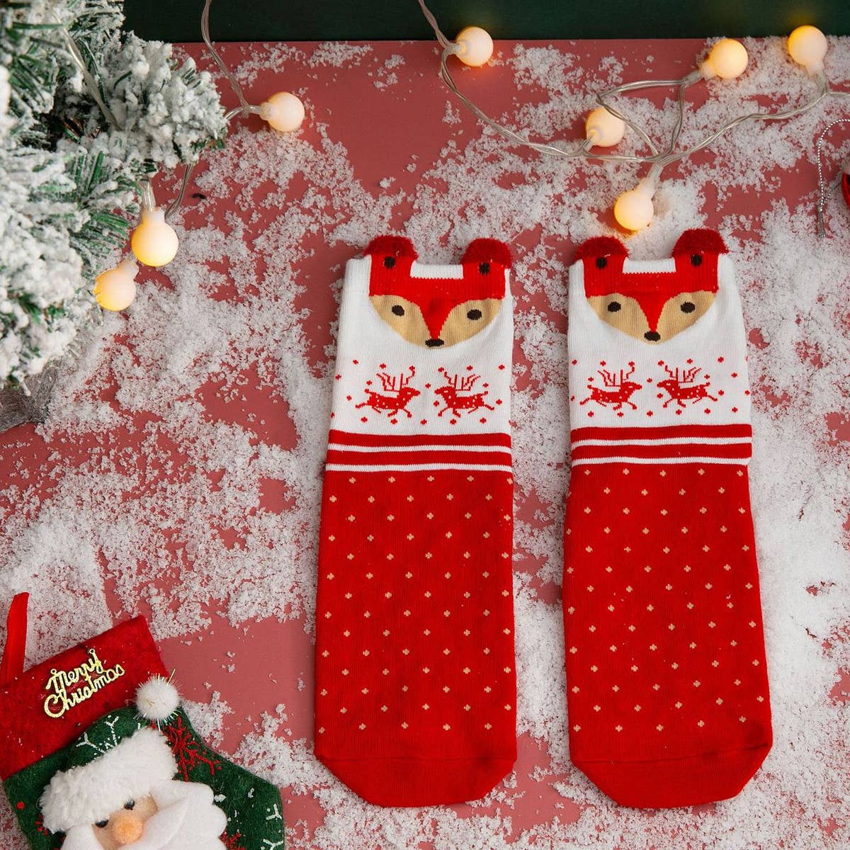 CHRISTMAS SOCKS ELK OLD MAN SOCKS