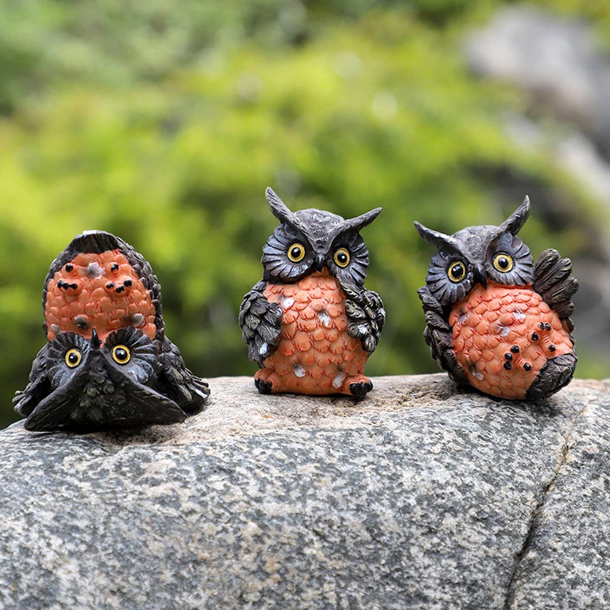 3Pcs Cute Resin Owl Figurines for Garden_CWAJE5294