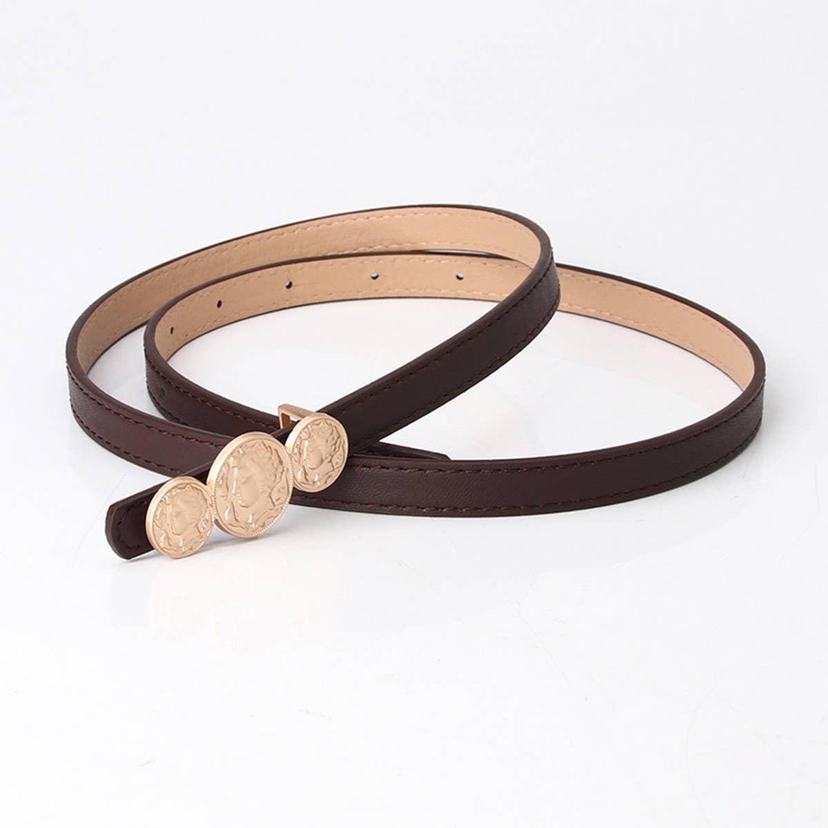 CLASSIC VINTAGE PORTRAIT BUCKLE THIN BELT_CWABE0403