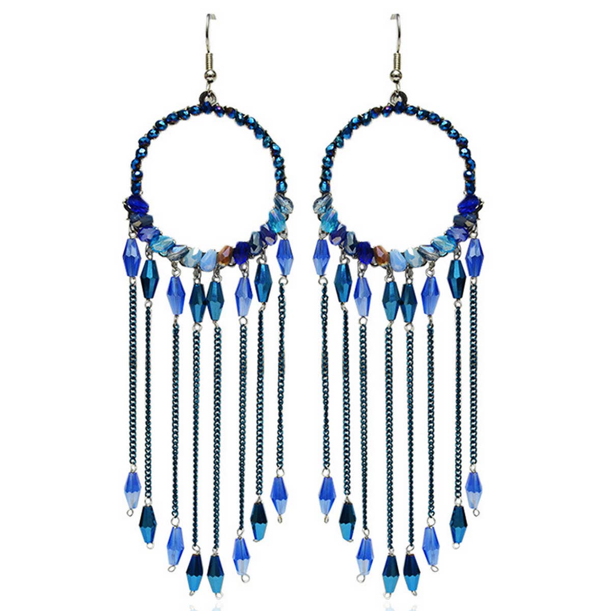 STYLISH TASSEL HANDMADE BEADED EARRINGS_CWAJE0842