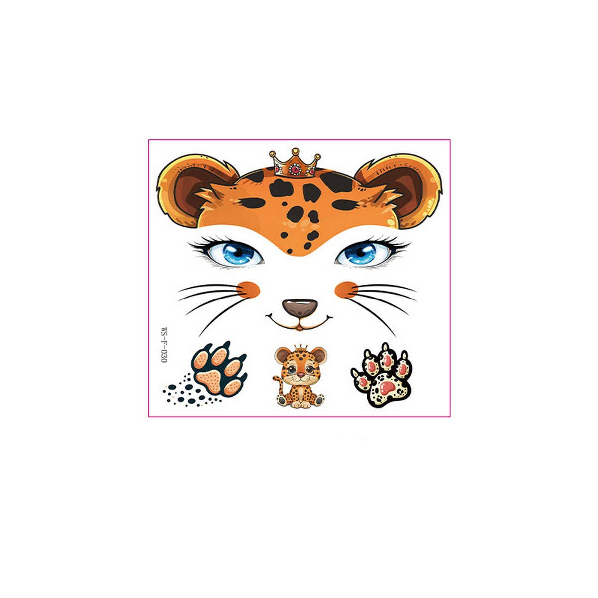 Kids Christmas Unicorn & Panda Face Tattoos