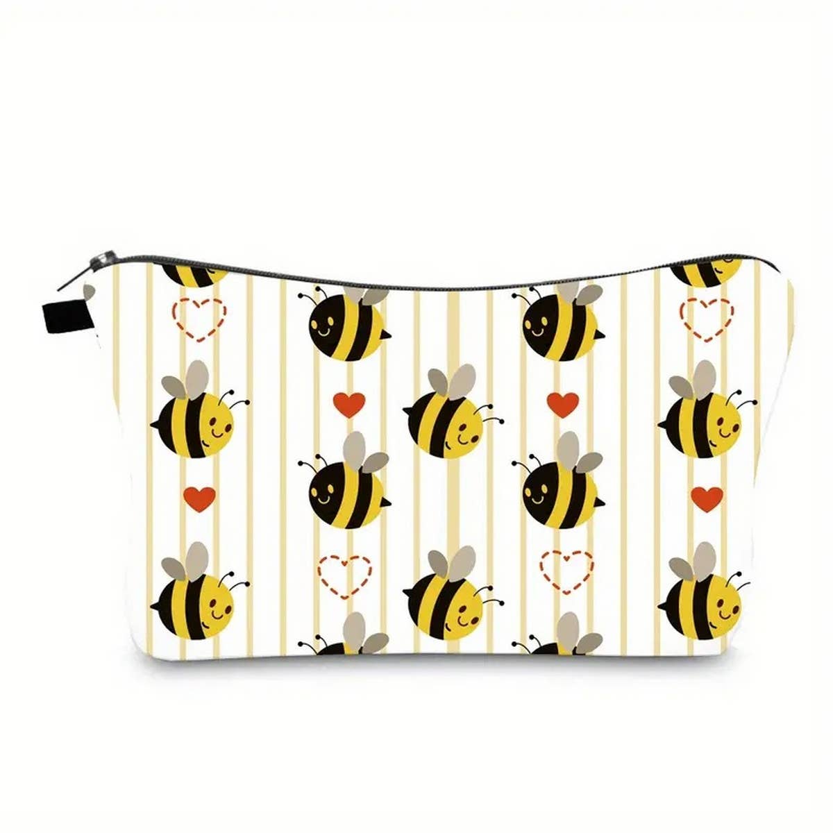 BEE PATTERN DOUBLE-SIDED PRINTED COSMETIC BAG_CWAB2258