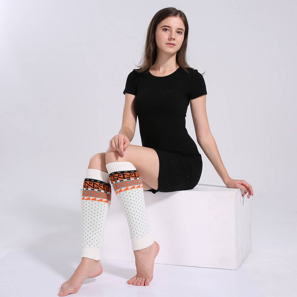 COLORBLOCK BOHEMIAN WOOL PILE SOCKS