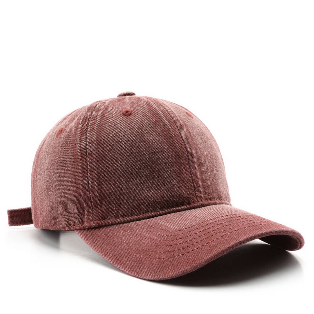 CWAH3207_PERSONALIZED WASHED DENIM PLAIN BASEBALL CAP