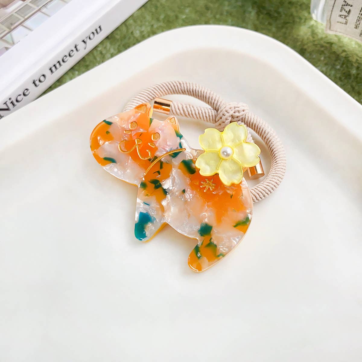 SWEET AND CUTE CAT HAIR ROPE_CWAHA0810