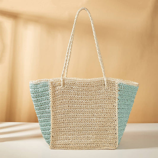 WOMEN HANDMADE WOVEN SHOULDER CROSSBODY TOTE BAG_CWAB0819