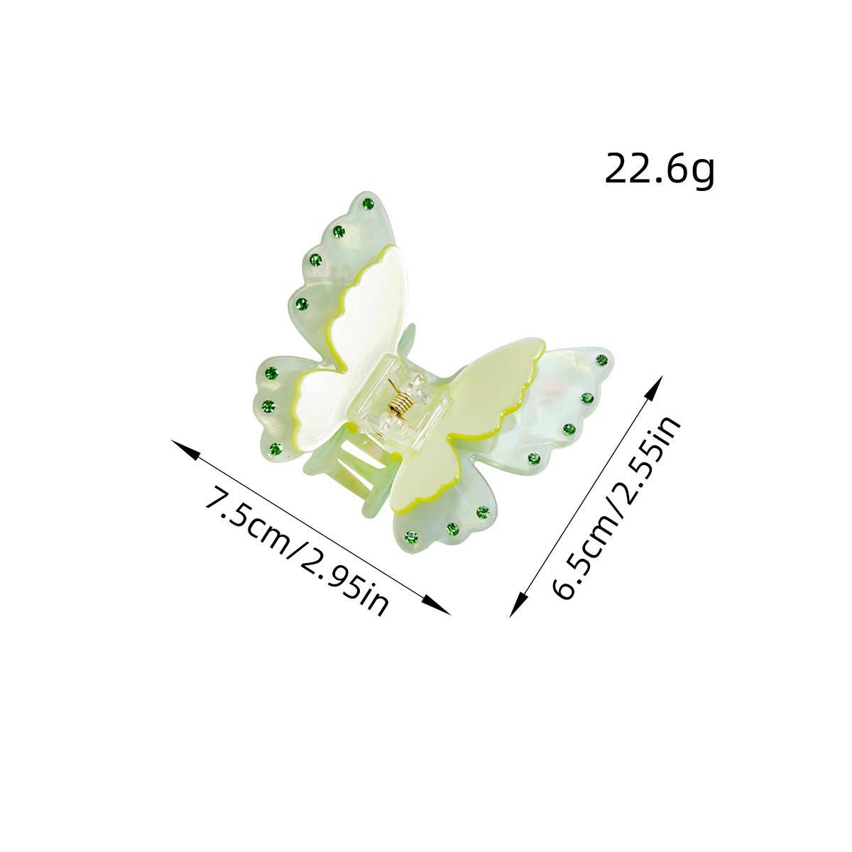Double Layer Acrylic Butterfly Hair Claw Clip_CWAHA1487