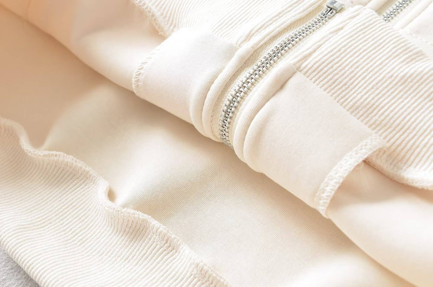 Solid color lapel zipper Short-sleeved cardigan