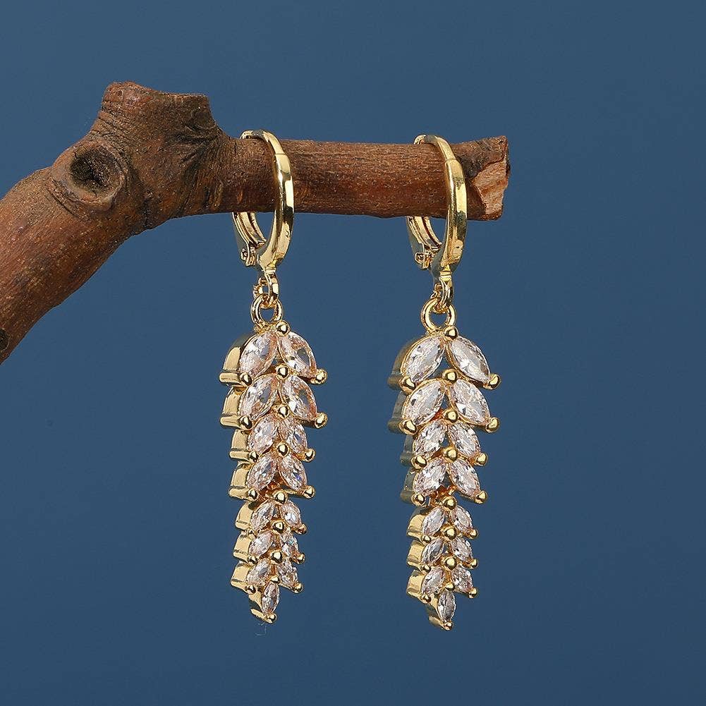 High-end wheat ear feel niche design earring