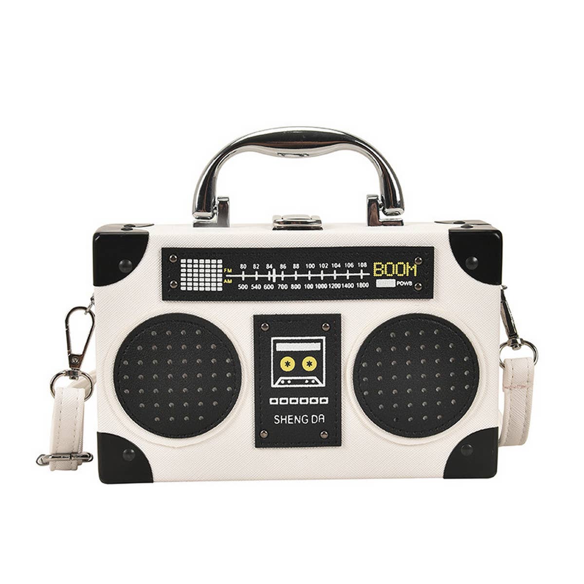 RETRO RADIO BOX-SHAPED MESSENGER BAG_CWAB0985