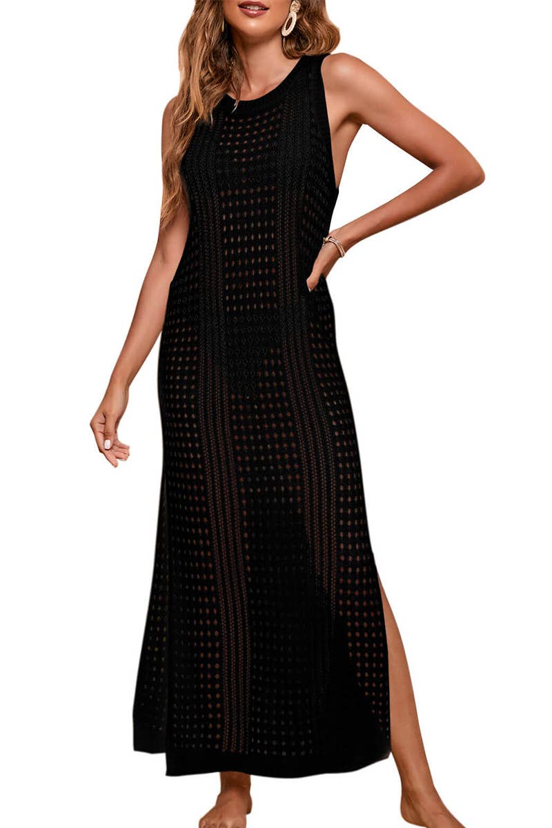 CWDHL0644_SPRING AND SUMMER LOOSE LONG HOLLOW CARDIGAN