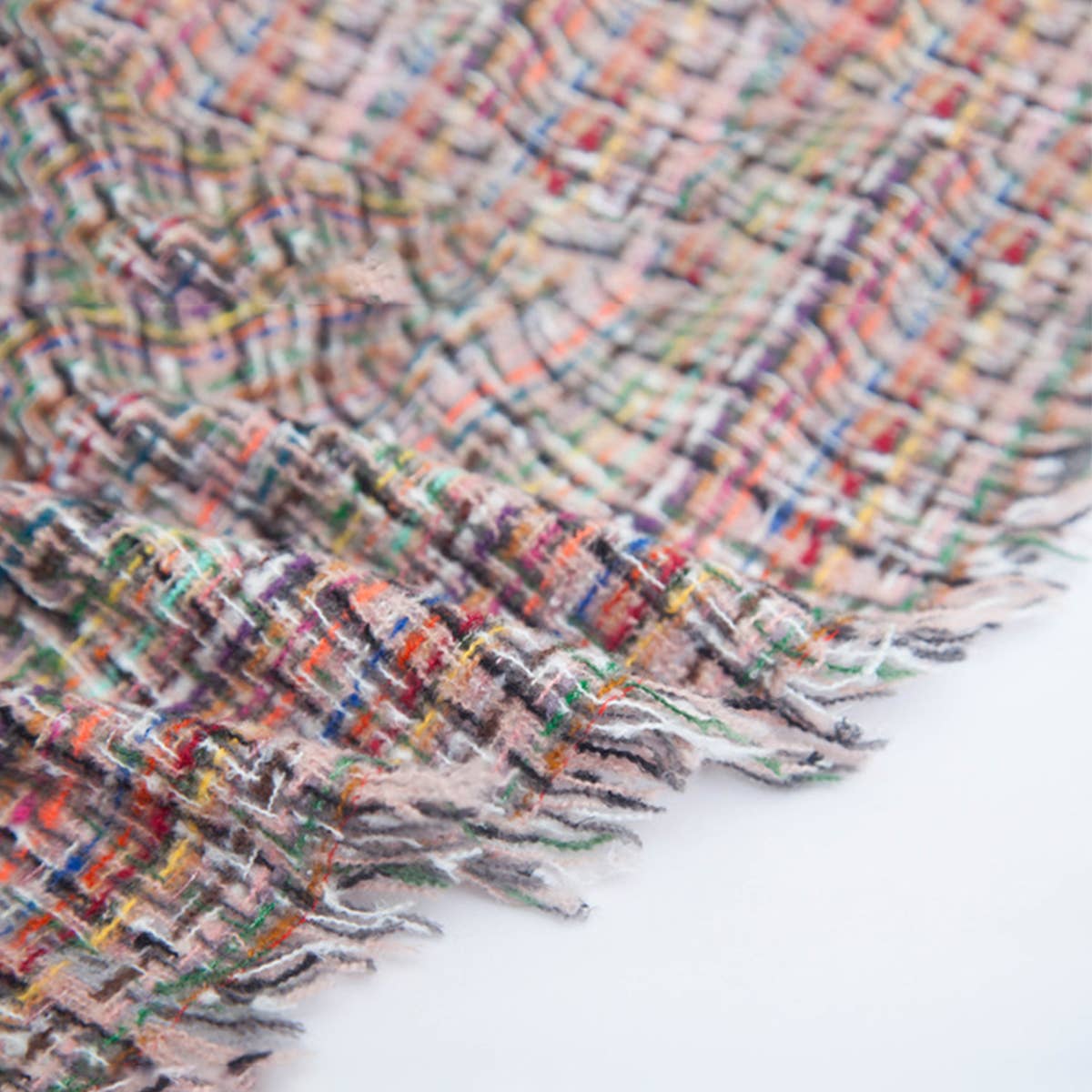 Plaid Circle Scarf - Fall/Winter Woven Wrap_CWASC0156
