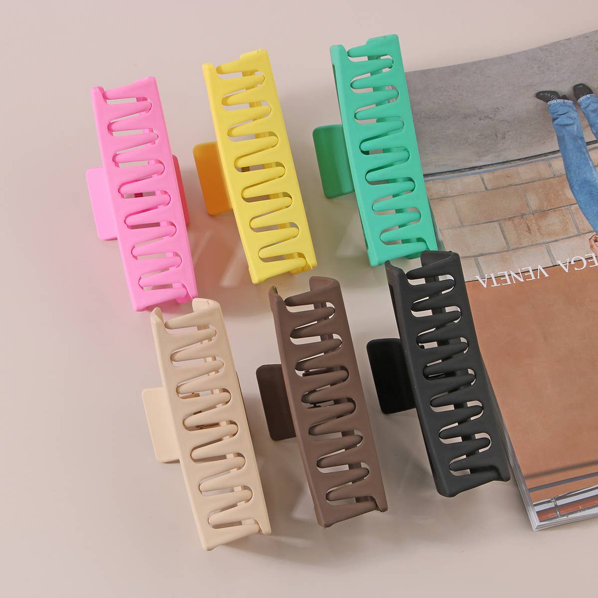 5.12" Jumbo Flat Hair Claw Clip ??Strong Hold_CWAHA1091