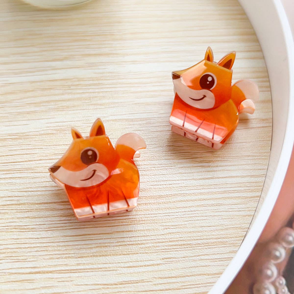 Q-version acrylic animal children's hair clips