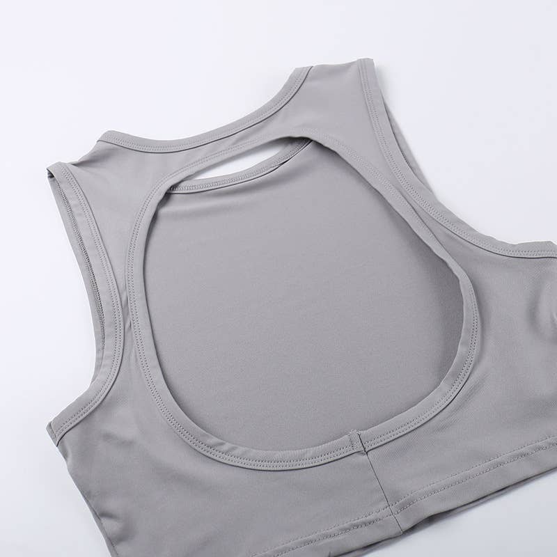 A casual short two-piece vest skirt set