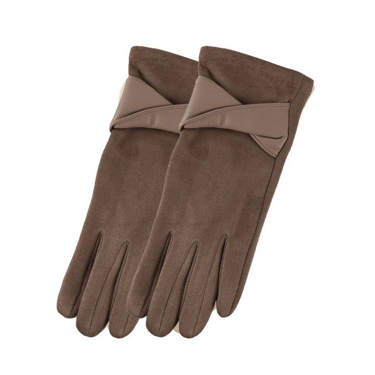 Bow Suede Gloves ??Touchscreen Warm Winter Design_CWMM2883