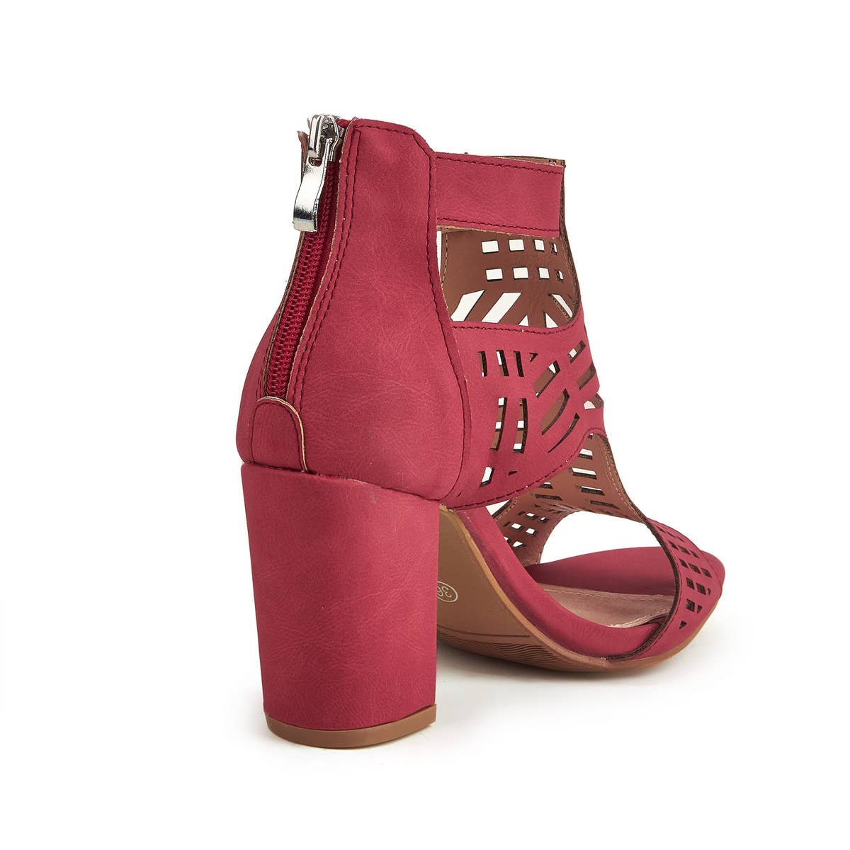 HOLLOW HIGH-HEELED SANDALS WITH THICK HEELS