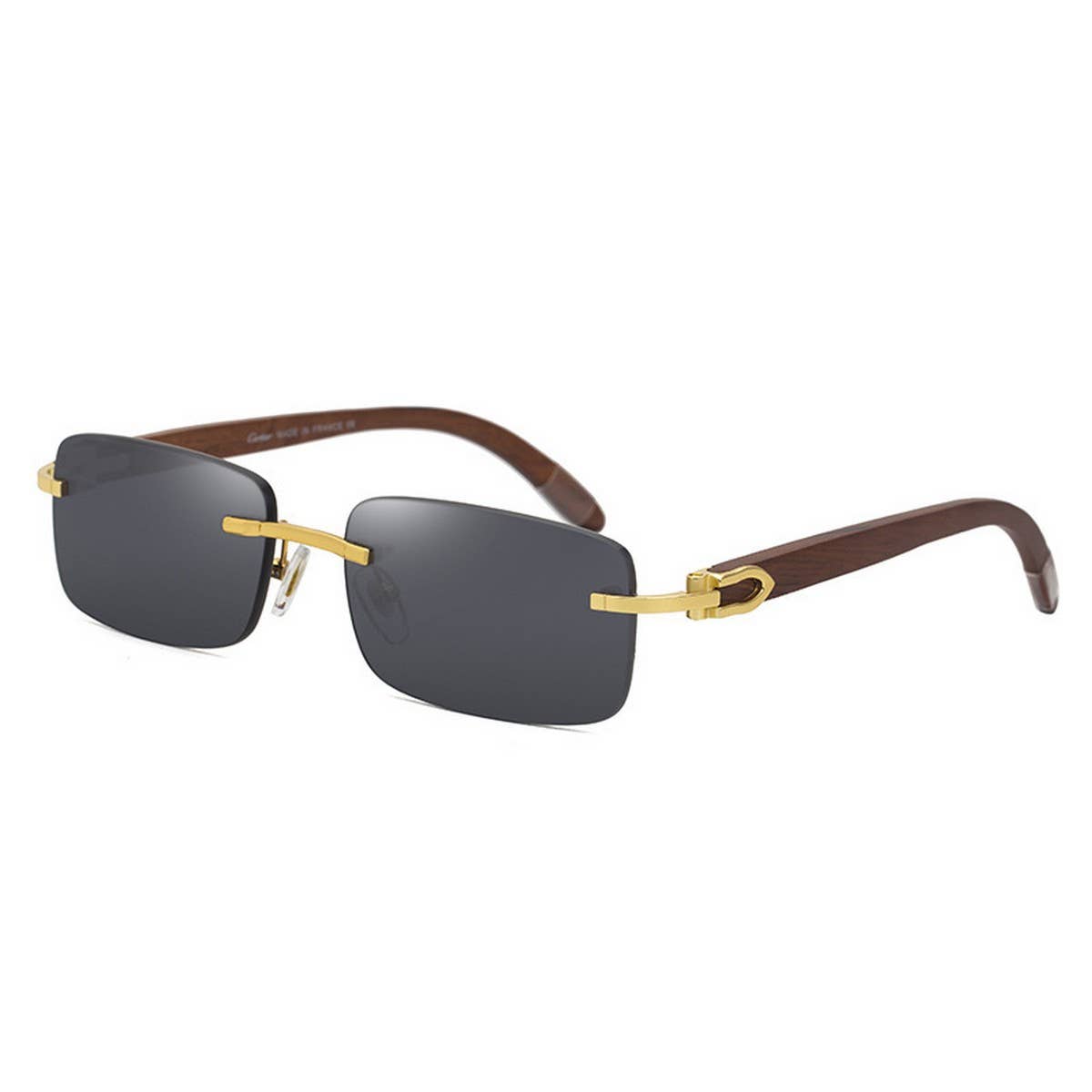 FRAMELESS ORIGINAL WOOD LEG SLINGSHOT SUNGLASSES