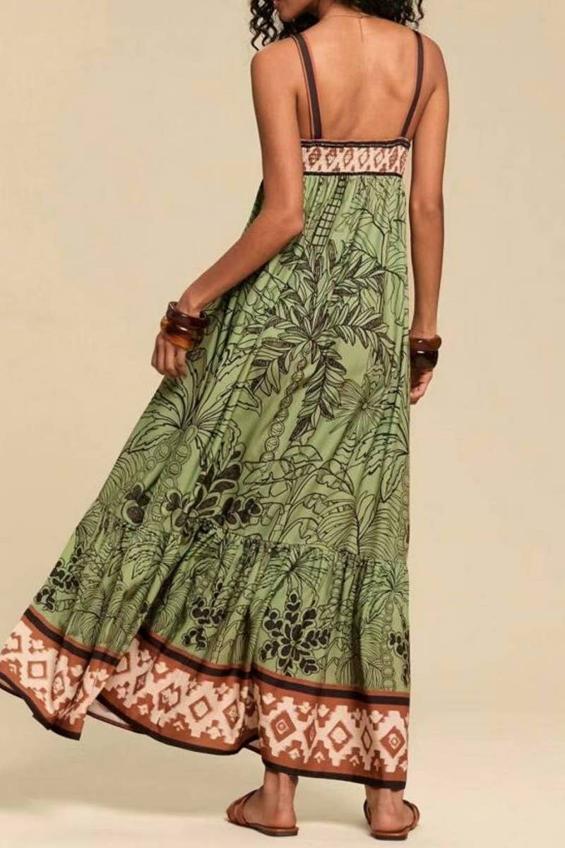 CWDMD5835_BOHO FLORAL STRAPPY CASUAL VACATION DRESS