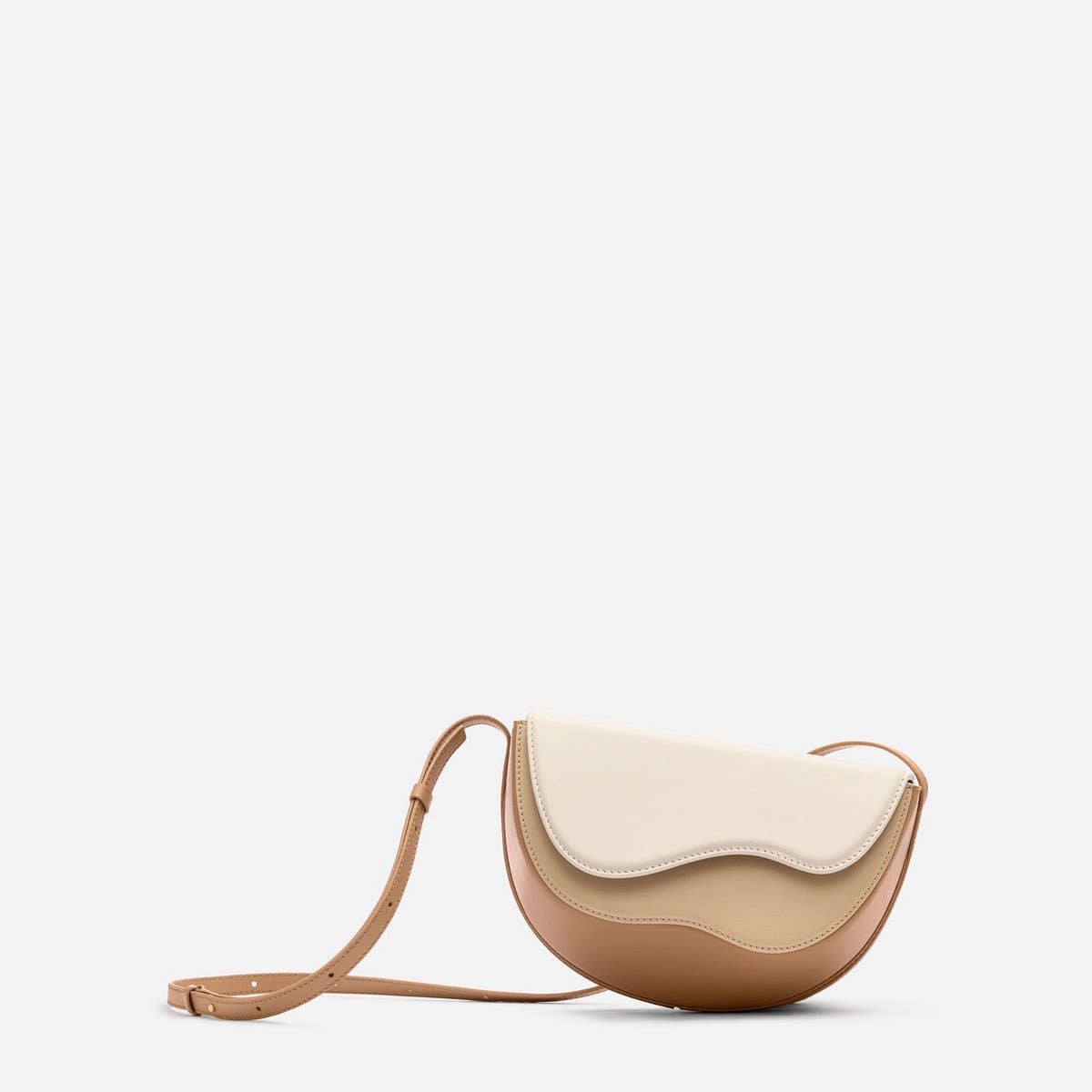 SEMI-CIRCULAR CONTRASTING SHOULDER CROSSBODY BAG_CWAB1931