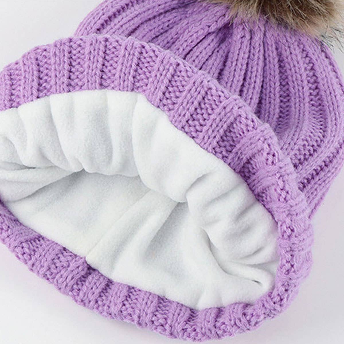 WINTER ADULT OUTDOOR WARM KNITTED SCARF SUIT WOMEN