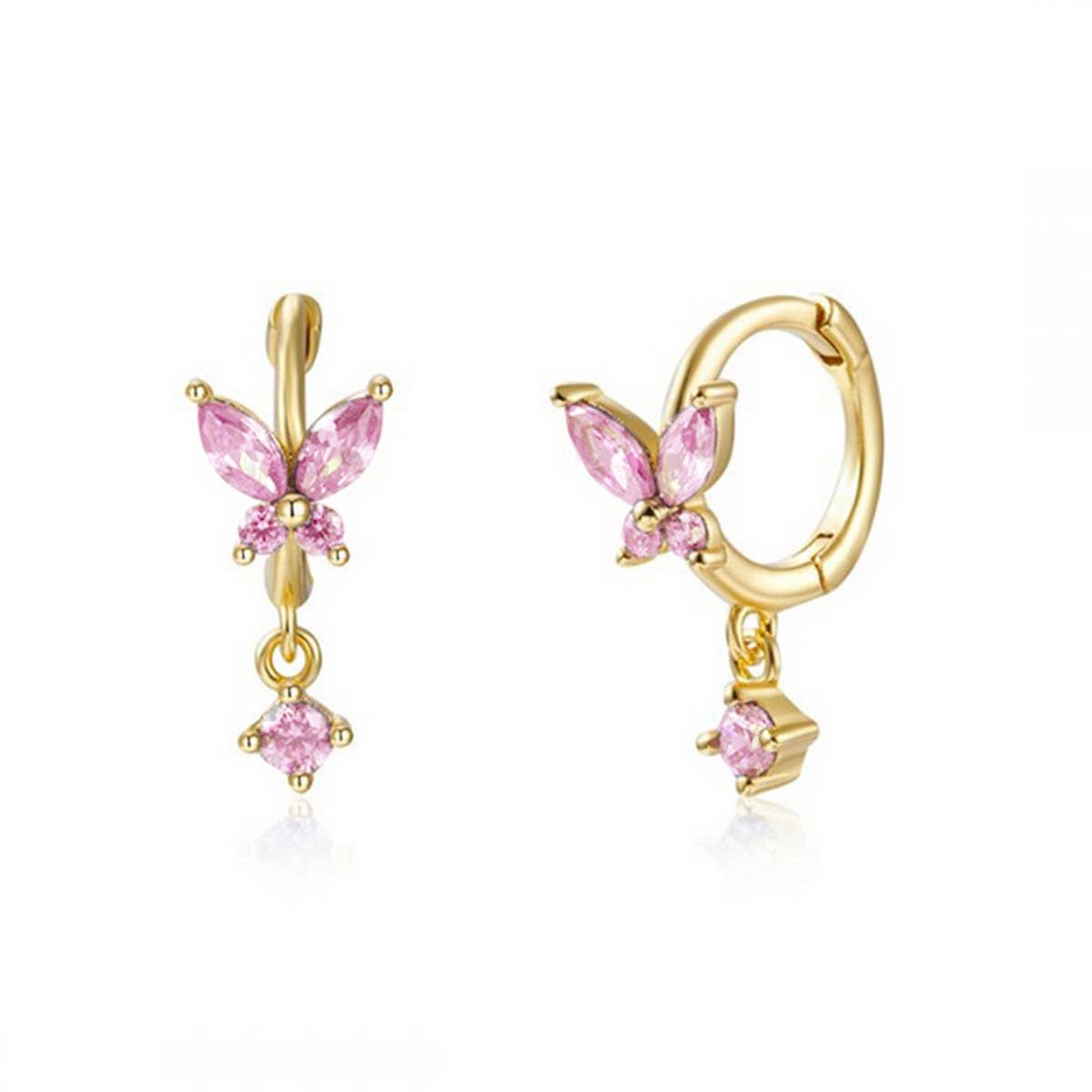 MULTICOLOR BUTTERFLY SIMPLE TEMPERAMENT EARRINGS