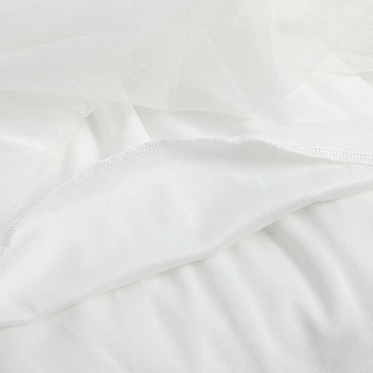 BEADED MESH PLEATED SKIRT A LINE TULLE SKIRT_CWBLS0398