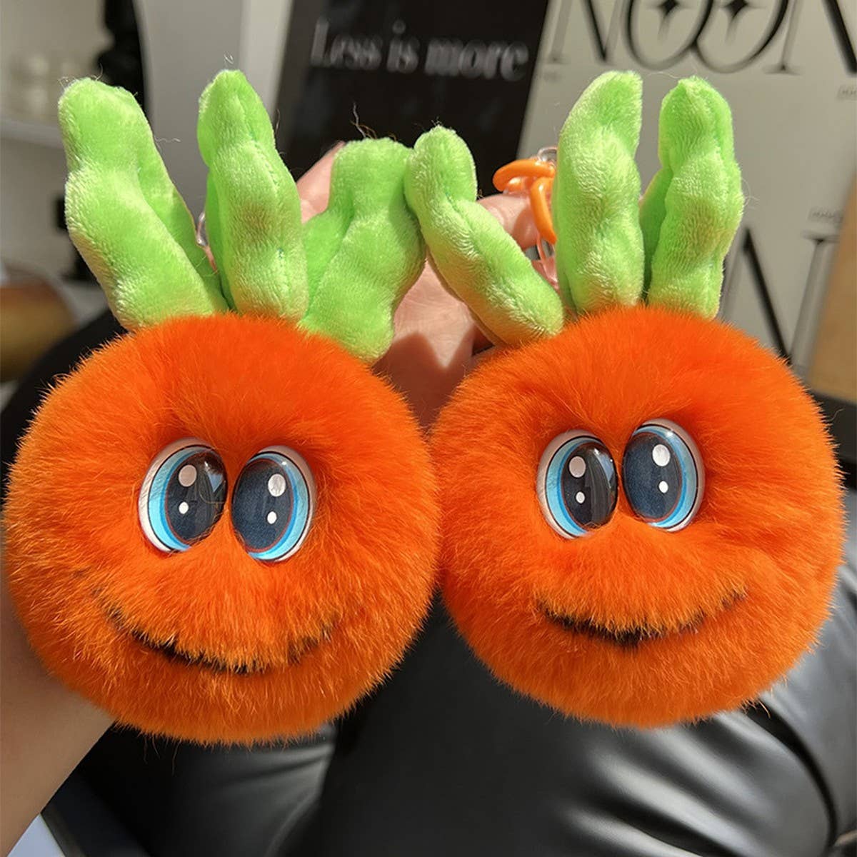 CUTE PLUSH CARROT CAR KEYCHAIN BAG PENDANT
