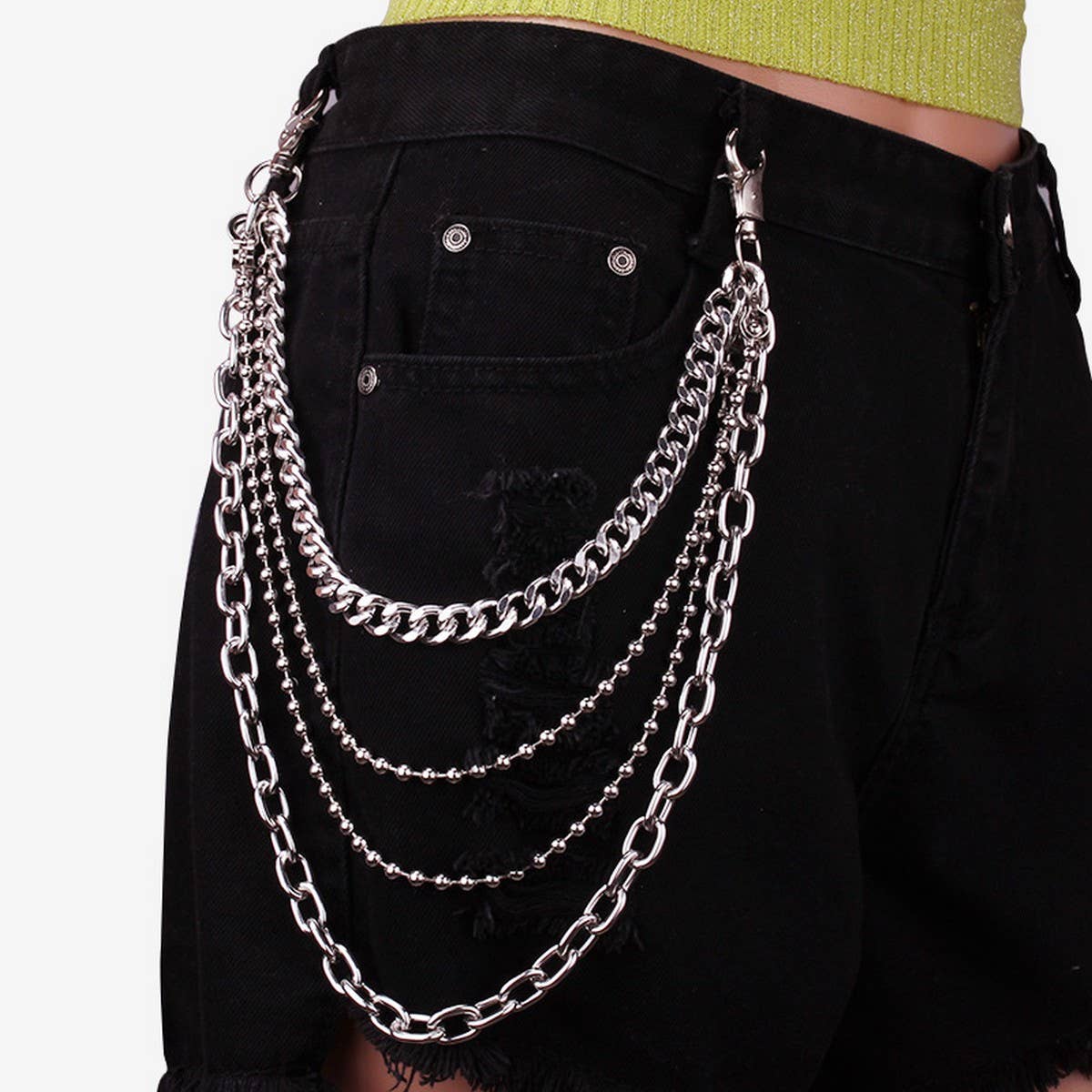 HIP HOP PUNK STYLE METAL PANTS CHAIN