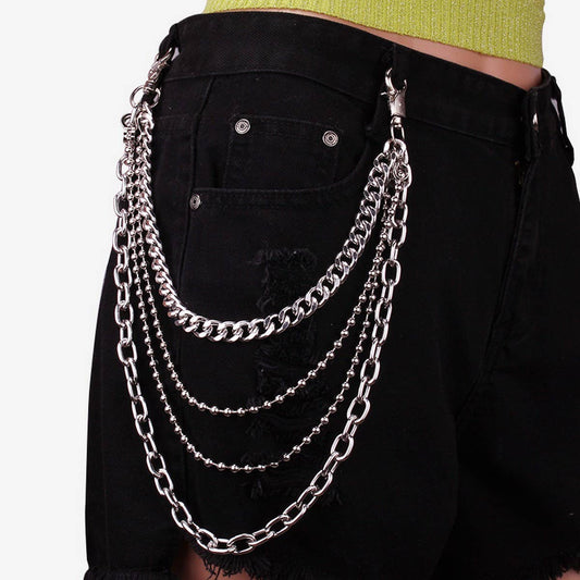 HIP HOP PUNK STYLE METAL PANTS CHAIN